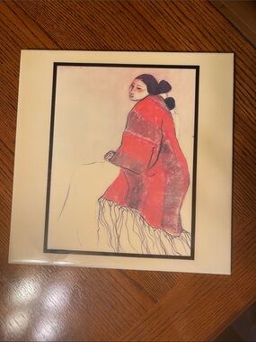 RC Gorman, Native American Woman Ceramic Tile - Wall Art